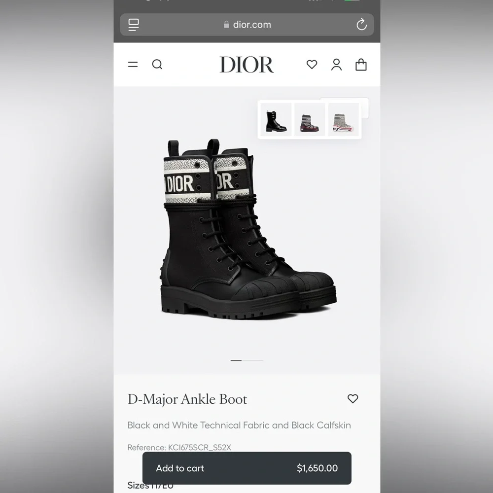 Dior Black and Tan D-Major Ankle Boot - Picture 7 of 7